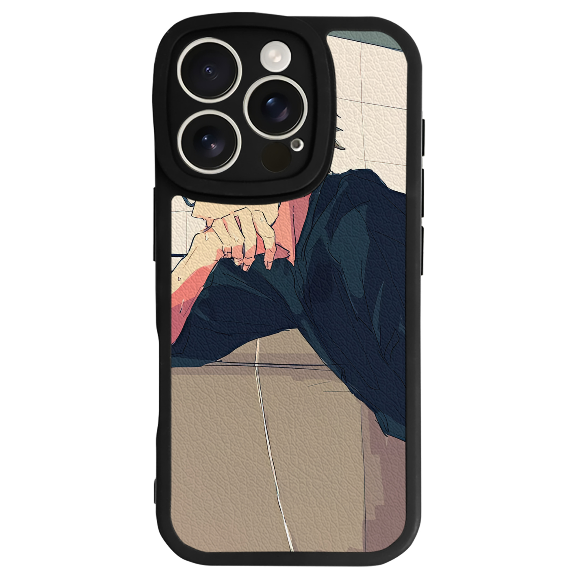 （画像用） ハイキュー!! Haikyu!! 【iPhone 16シリーズ対応】シリコンスマホケース（レザー調） 材質：シリコン